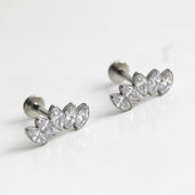 ボディピアス 23G 1個 アクセサリー レディース ラインストーン ストレートバーベル ラブレットスタッド 軟骨 トラガス 舌 口 ヘリックス リップ タン 耳たぶ イヤーロブ
