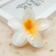 バンスクリップ ヘアクリップ 髪留め レディース 女性 ヘアアクセサリー ファッション雑貨 花型 お花 フラワー グラデーション ブルー ピンク ホワイト 可愛い キュート カジュアル トロピカル風 南国風 夏 リゾート 海水浴 プール