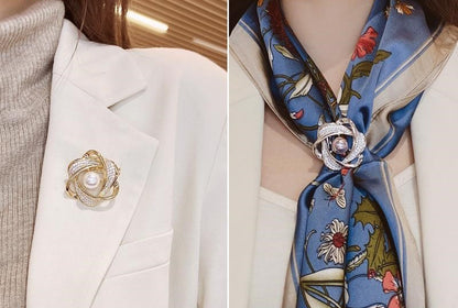 スカーフリング スカーフクリップ ブローチ 2way レディース 女性用 商品画像2