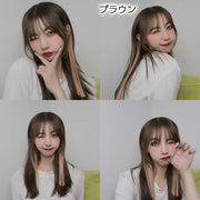 ワンタッチ エクステ 部分ウィッグ 50cm 単品 つけ髪 つけ毛 ヘアアレンジ メッシュ ストレート ロング ヘアピース コスプレ エクステンション ワンポイント おしゃれ かわいい レディース 変装 仮装 変身 ハロウィン イベント パーティ ダンス