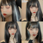 ワンタッチ エクステ 部分ウィッグ 50cm 単品 つけ髪 つけ毛 ヘアアレンジ メッシュ ストレート ロング ヘアピース コスプレ エクステンション ワンポイント おしゃれ かわいい レディース 変装 仮装 変身 ハロウィン イベント パーティ ダンス