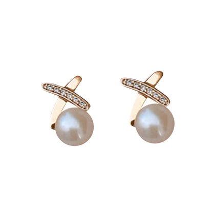 スタッドピアス アクセサリー レディース 耳飾り キャッチピアス パール調 ゴールド バリエーション画像