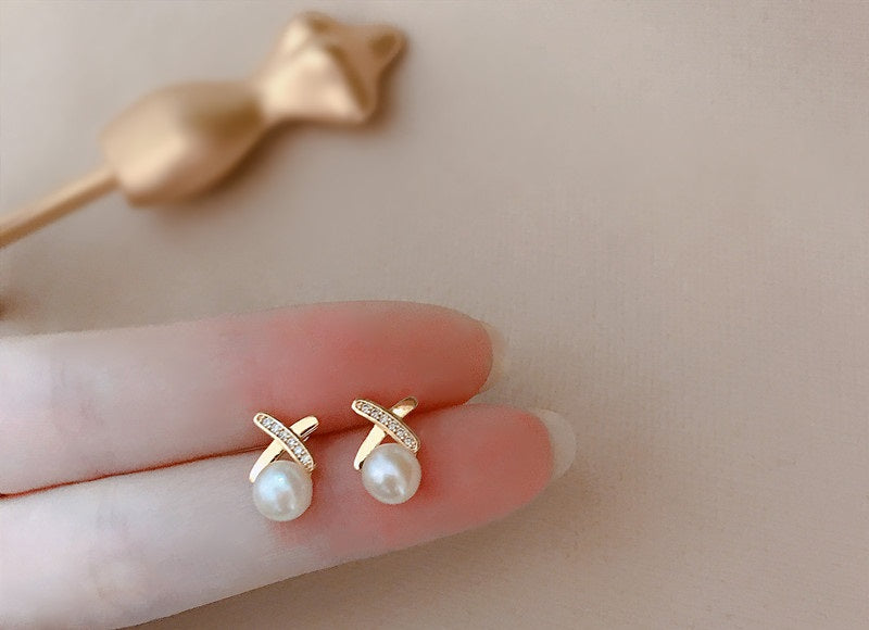 スタッドピアス アクセサリー レディース 耳飾り キャッチピアス パール調 商品画像2