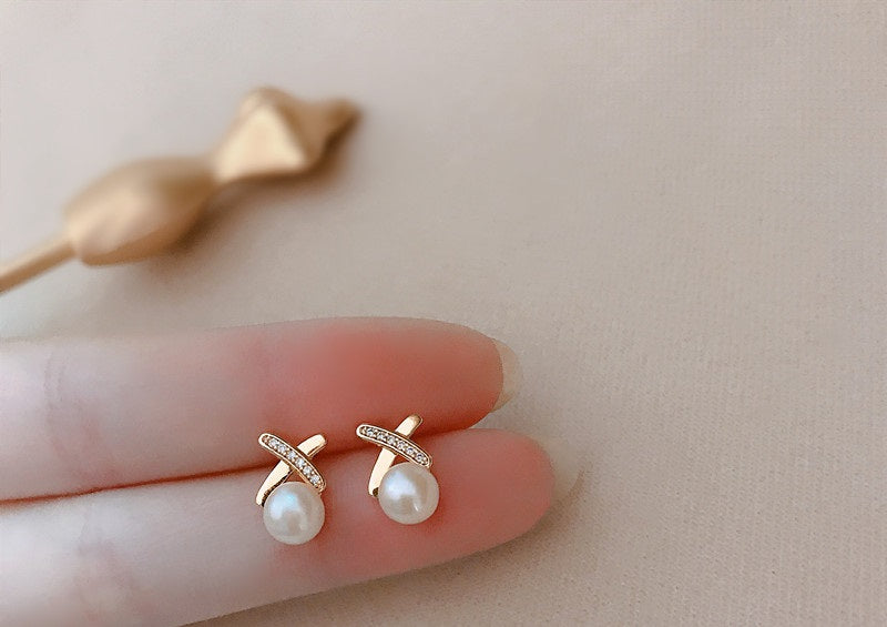スタッドピアス アクセサリー レディース 耳飾り キャッチピアス パール調 商品画像3