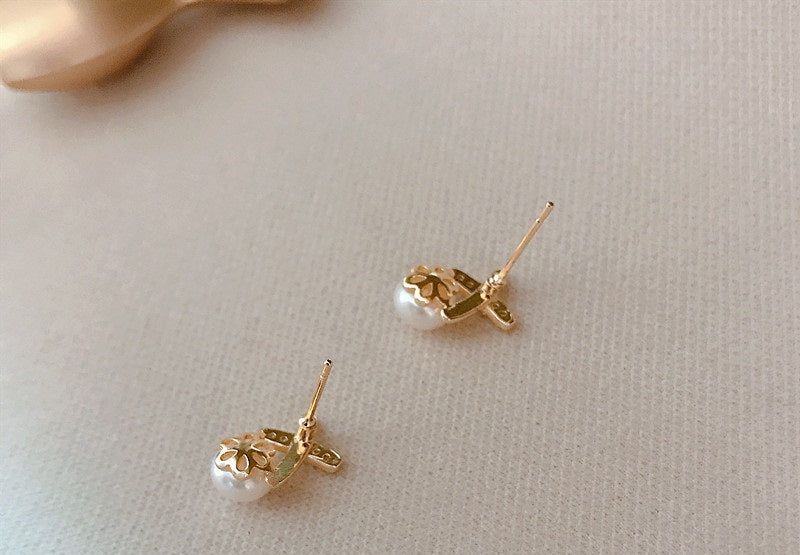 スタッドピアス アクセサリー レディース 耳飾り キャッチピアス パール調 商品画像5