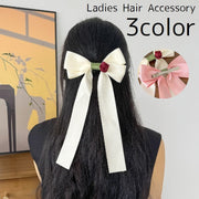 バレッタ ヘアアクセサリー ヘアクリップ レディース 女性 リボン 花 フラワー 髪留め 髪飾り ヘアアレンジ ハーフアップ かわいい おしゃれ