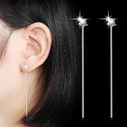 ピアス スタッドピアス キャッチ レディース アクセサリー スネークチェーン スター 星 ロング 揺れる プレゼント 誕生日 普段使い シルバーカラー かわいい 可愛い おしゃれ 女性 彼女 妻 嫁 大人女子 婦人 ガールズ ギフト 贈り物 記念日 母の日