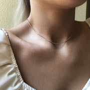 ネックレス ティラチェーン スネークチェーン アクセサリー レディース 女性 婦人 華奢 細身 シンプル ギフト プレゼント 贈り物 重ね付け 上品 清楚 大人