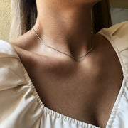 ネックレス ティラチェーン スネークチェーン アクセサリー レディース 女性 婦人 華奢 細身 シンプル ギフト プレゼント 贈り物 重ね付け 上品 清楚 大人