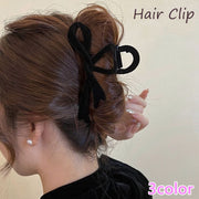 ヘアクリップ レディース ヘアアクセサリー バンスクリップ 髪留め 髪飾り りぼん リボン 大きめ まとめ髪 挟む おしゃれ かわいい シンプル 上品 高級感 パーティー イベント