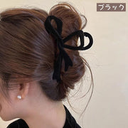 ヘアクリップ レディース ヘアアクセサリー バンスクリップ 髪留め 髪飾り りぼん リボン 大きめ まとめ髪 挟む おしゃれ かわいい シンプル 上品 高級感 パーティー イベント