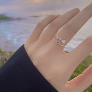 リング 指輪 レディース 女性 女子 女の子 アクセサリー オープンリング 星 スター 流れ星 キュート かわいい おしゃれ シンプル サイズ 調節可能 プレゼント ギフト 記念日 贈り物 誕生日