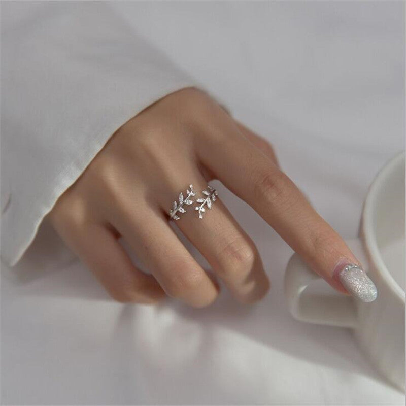 オープンリング 指輪 レディース アクセサリー ファッションリング リーフ 商品画像2