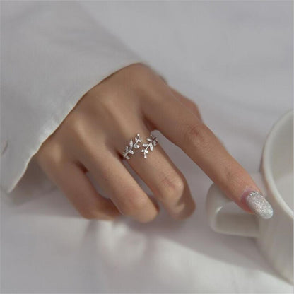 オープンリング 指輪 レディース アクセサリー ファッションリング リーフ 商品画像2