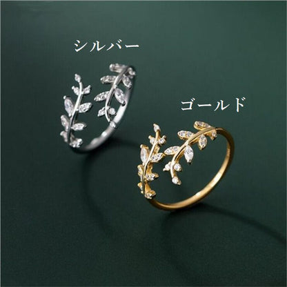 オープンリング 指輪 レディース アクセサリー ファッションリング リーフ 商品画像4