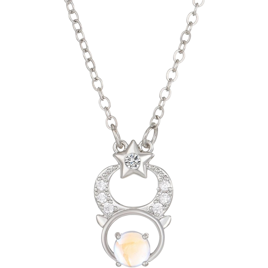12星座ネックレス レディース アクセサリー 星座 ペンダント シルバーカラー 1479【牡牛座】 バリエーション画像