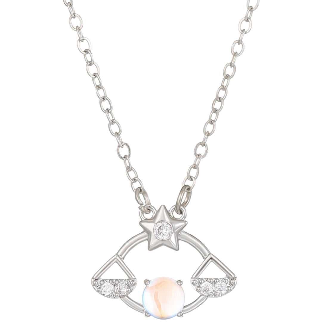 12星座ネックレス レディース アクセサリー 星座 ペンダント シルバーカラー 1484【天秤座】 バリエーション画像