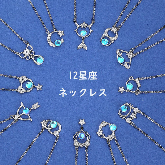 12星座ネックレス レディース アクセサリー 星座 ペンダント シルバーカラー 商品画像