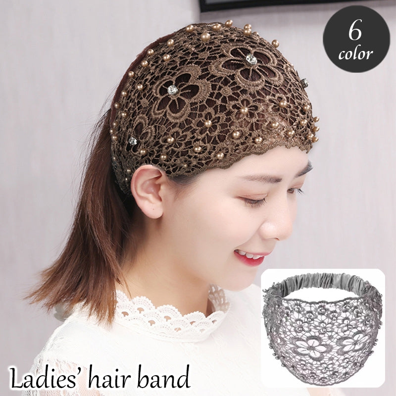ヘアバンド レディース 女性用 ヘアアクセサリー 総レース ターバン 商品画像