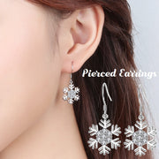 フックピアス レディース アクセサリー ラインストーン 雪の花 結晶 スノーフレーク 揺れる キラキラ 上品 カジュアル かわいい プレゼント ギフト 贈り物 お祝い 記念日 誕生日 デート 女子会 パーティー お呼ばれ お出かけ デイリー 普段使い おしゃれ エレガント シンプル ファッション小物 雑貨 女性 シルバーカラー