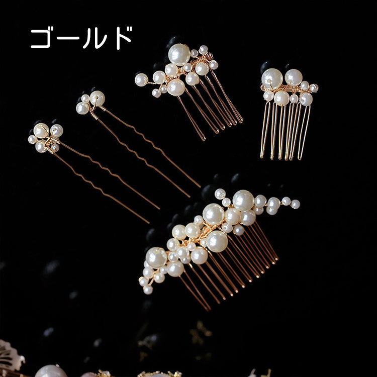 ヘアアクセサリー 5点セット コーム Uピン レディース 女性用 商品画像5