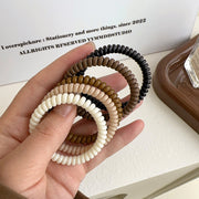 ヘアゴム 同色6個セット ヘアアクセサリー レディース 女性 女子 女の子 プラスチック製 かわいい おしゃれ シンプル ツイスト キュート 普段使い