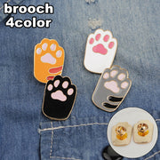 ブローチ タックピン ラペルピン レディース 女性用 アクセサリー 肉球 猫の手 ワンポイント かわいい 上品 フェミニン 洋服 バッグ 鞄 カバン ギフト プレゼント 贈り物