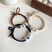 ヘアゴム リングゴム 単品 1本 レディース ヘアアクセサリー パール調 チャームリング 髪飾り 髪留め まとめ髪 ヘアアレンジ おしゃれ かわいい シンプル スタイリッシュ きれいめ オフィス 女性用