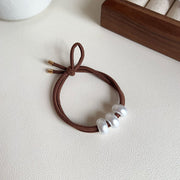 ヘアゴム リングゴム 単品 1本 レディース ヘアアクセサリー パール調 チャームリング 髪飾り 髪留め まとめ髪 ヘアアレンジ おしゃれ かわいい シンプル スタイリッシュ きれいめ オフィス 女性用