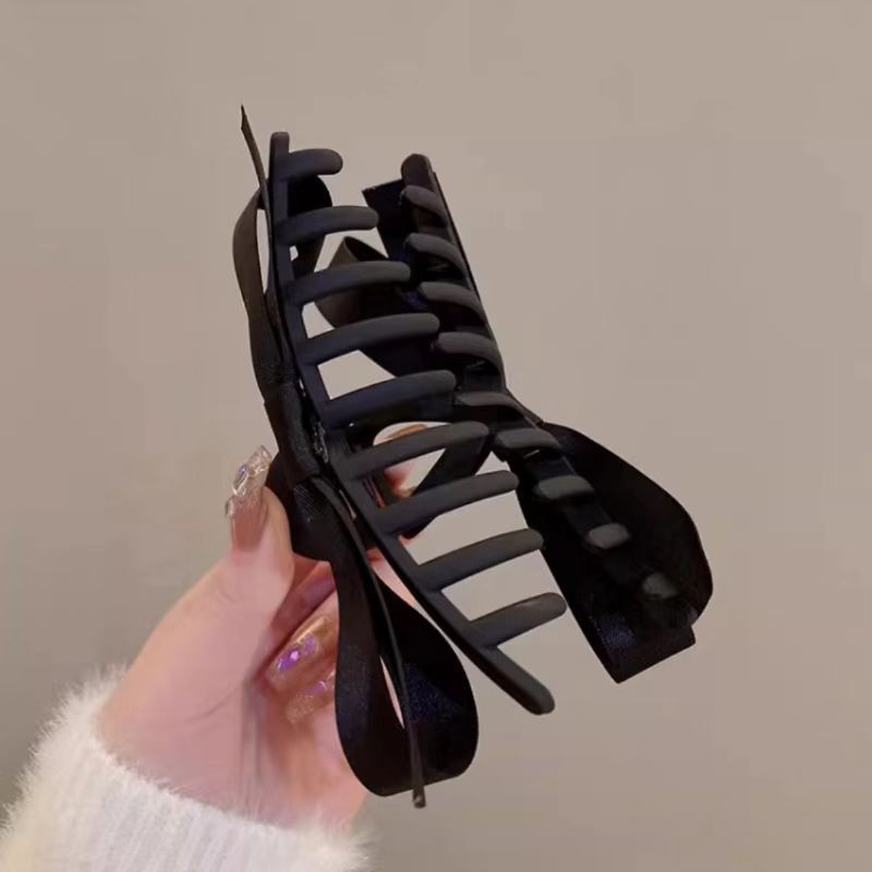 バンスクリップ ヘアクリップ ブラックリボン ヘアアクセサリー レディース まとめ髪 商品画像5