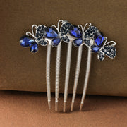 ヘアコーム 夜会巻きコーム ヘアアクセサリー レディース 女性用 ラインストーン 蝶 髪飾り 髪留め キラキラ かわいい おしゃれ 華やか 上品 エレガント 綺麗 大人女子 婦人用
