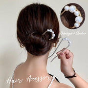 ヘアコーム  U字コーム かんざし へアスティック レディース ヘアアクセサリー 髪留め まとめ髪 簡単ヘアアレンジ フェイクパール 華やか 上品 大人かわいい おしゃれ 可愛い メタル シルバーカラー ゴールドカラー 髪飾り ヘッドアクセサリー ドレス 浴衣 和装 普段使い 結婚式 入学式 卒業式 成人式 七五三 参観日 謝恩会 夜会巻き