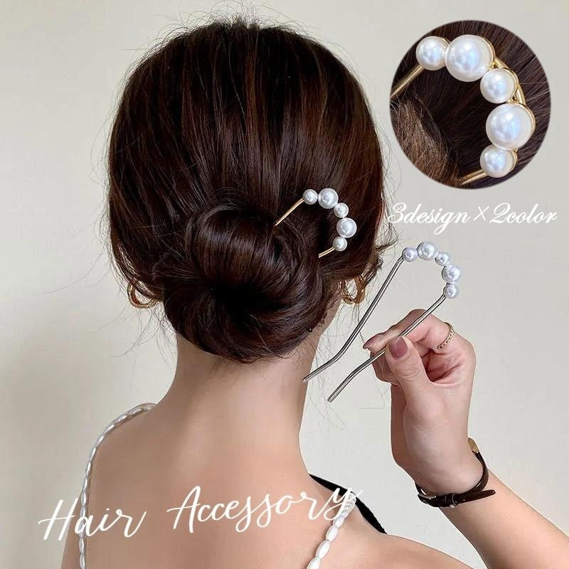 ヘアコーム U字コーム かんざし へアスティック レディース ヘアアクセサリー 商品画像
