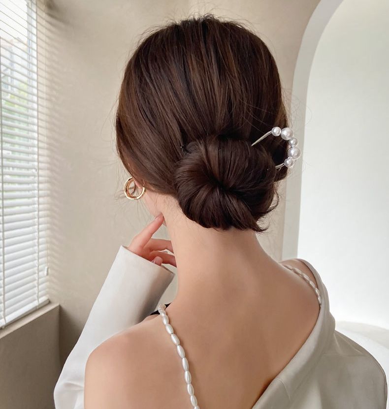 ヘアコーム U字コーム かんざし へアスティック レディース ヘアアクセサリー 商品画像3