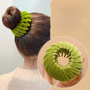 ヘアクリップ ヘアリング ヘアアクセサリー まとめ髪 ポニー お団子 レディース ヘアアレンジ 髪飾り おしゃれ 可愛い フェミニン ガーリー