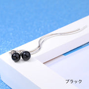 ピアス レディース アクセサリー 女性用 チェーン 揺れる ゆらゆら 可愛い おしゃれ 記念日 誕生日 プレゼント 贈り物 ギフト ファッション小物 白 黒 レッド