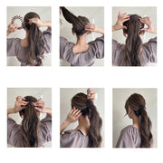 ヘアクリップ ヘアリング マルチクリップ レディース 女性 ヘアアクセサリー 髪留め まとめ髪 ポニーテール お団子ヘア ヘアアレンジ 髪飾り 可愛い おしゃれ マーブル調 ファッション小物