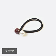 ヘアゴム 単品 髪ゴム パール調 ビーズ付 ヘアアクセサリー 髪留め カラーゴム まとめ髪 ヘアアレンジ ヘアタイ 無造作ヘア お団子 ハーフアップ ヘアアクセント