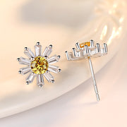 スタッドピアス キャッチピアス レディース 女性 アクセサリー ラインストーン フラワーモチーフ お花 デイジー 耳飾り 可愛い おしゃれ 上品 ギフト プレゼント