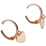 フープピアス リングピアス 中折れ式 レディース アクセサリー 耳飾り モチーフ ハート クロス スター シルバーカラー ローズゴールドカラー 揺れる かわいい 華奢 ギフト プレゼント デート 女性 ワンタッチ