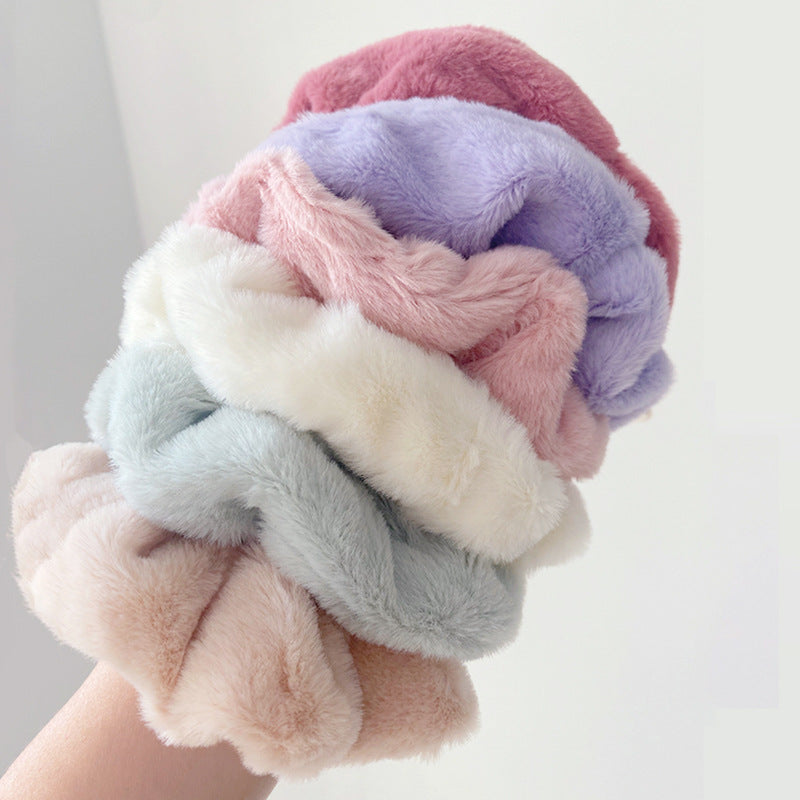 シュシュ ヘアゴム ヘアアクセサリー レディース 女性用 ボア 商品画像2