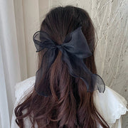 ヘアゴム レディース ヘアアクセサリー 髪ゴム 髪飾り リボン かわいい おしゃれ ロング 大きめ ハーフアップ ポニーテール カジュアル フェミニン 無地 シンプル ヘアアレンジ