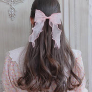 ヘアゴム レディース ヘアアクセサリー 髪ゴム 髪飾り リボン かわいい おしゃれ ロング 大きめ ハーフアップ ポニーテール カジュアル フェミニン 無地 シンプル ヘアアレンジ