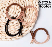 ヘアゴム 髪ゴム レディース ヘアアクセサリー 2連 2重 バイカラー かわいい シンプル 髪留め まとめ髪 ヘアアレンジ おしゃれ