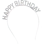 カチューシャ ヘアアクセサリー ヘッドアクセサリー 髪飾り パーティーグッズ パーティー イベント 誕生日 誕生日会 お祝い HAPPYBIRTHDAY ハッピーバースデー キラキラ かわいい ゴールドカラー シルバーカラー 華やか コスチューム