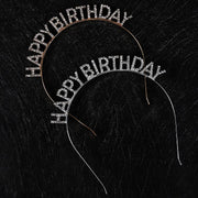 カチューシャ ヘアアクセサリー ヘッドアクセサリー 髪飾り パーティーグッズ パーティー イベント 誕生日 誕生日会 お祝い HAPPYBIRTHDAY ハッピーバースデー キラキラ かわいい ゴールドカラー シルバーカラー 華やか コスチューム