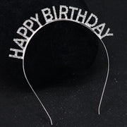 カチューシャ ヘアアクセサリー ヘッドアクセサリー 髪飾り パーティーグッズ パーティー イベント 誕生日 誕生日会 お祝い HAPPYBIRTHDAY ハッピーバースデー キラキラ かわいい ゴールドカラー シルバーカラー 華やか コスチューム