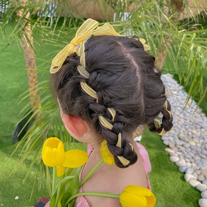 ヘアクリップ 2個セット リボン ロング ヘアアクセサリー 子供 商品画像2
