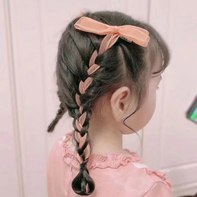 ヘアクリップ 2個セット リボン ロング ヘアアクセサリー 子供 商品画像5