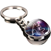 キーホルダー キーリング バッグチャーム レディース メンズ アクセサリー 夜光 蓄光 光る ボール型 12星座 宇宙 黄道十二宮 ファッション小物 雑貨 おしゃれ お洒落 大人 子供 子ども こども 女性 婦人 男性 紳士 女の子 男の子 男女兼用 プチギフト 贈り物
